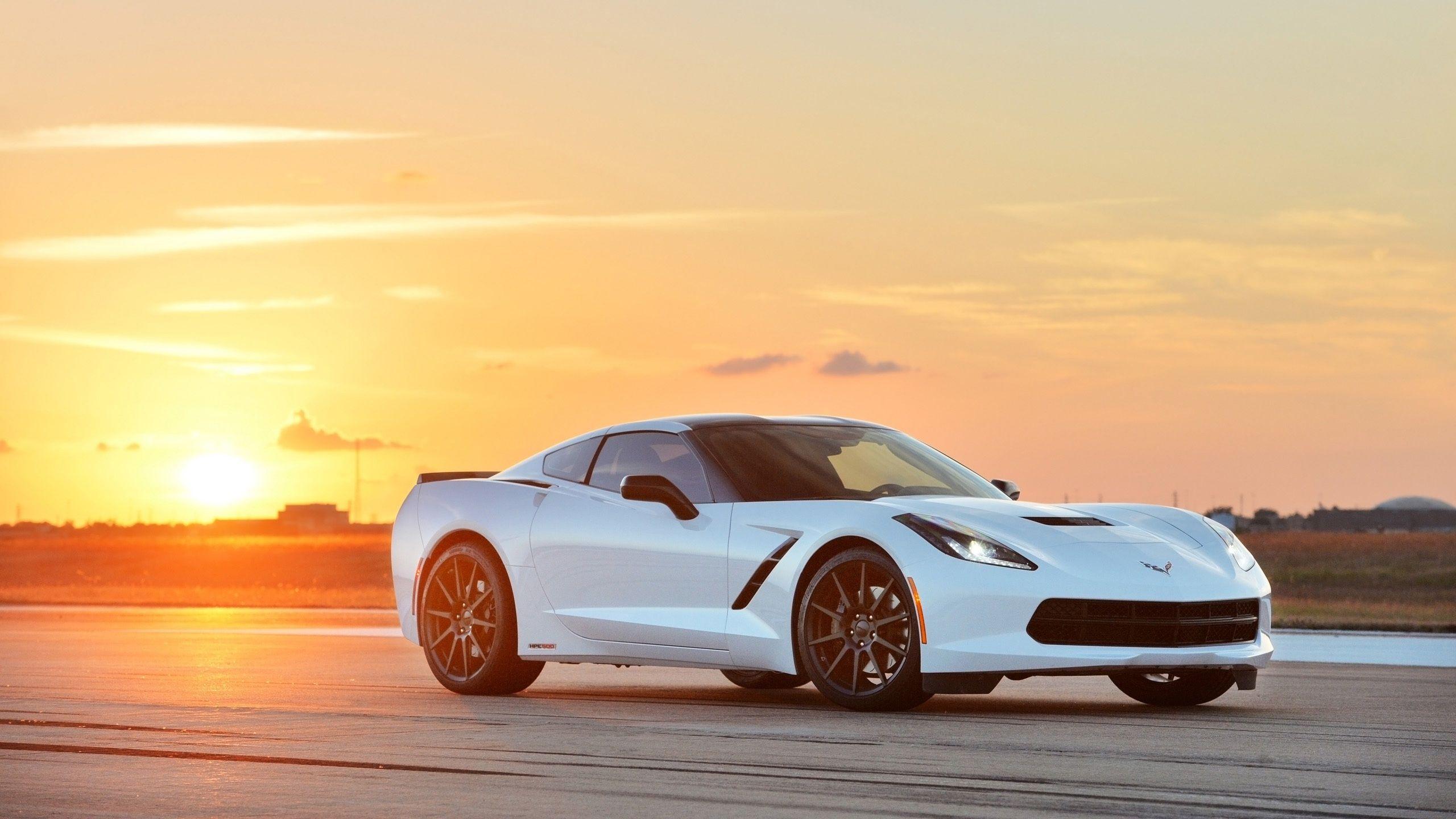 Corvette Stingray Whit HD Wallpaper, Background Image