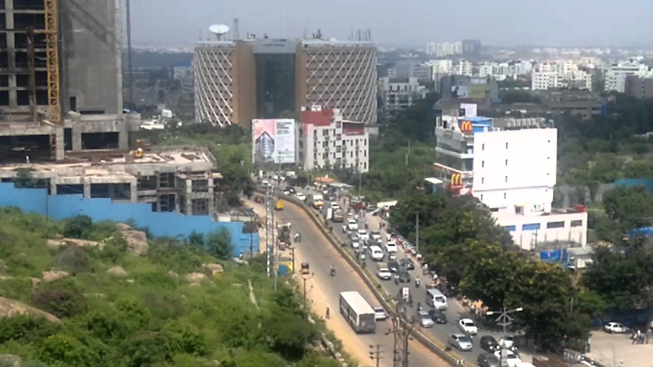 View Of Hi Tech City Skyline At Madhapur, Hyderabad