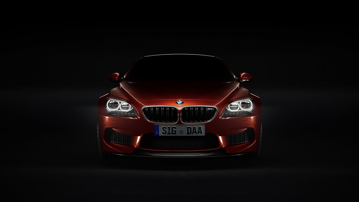 vehicles BMW M6 black background headlights wallpaper