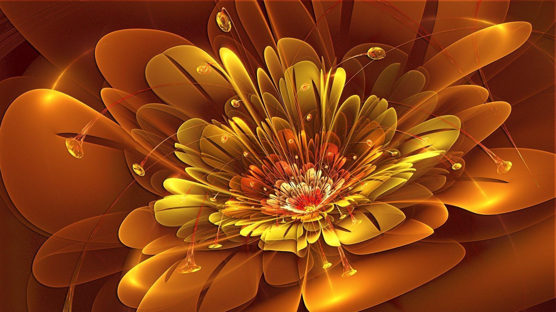 Abstract Flowers Wallpaper