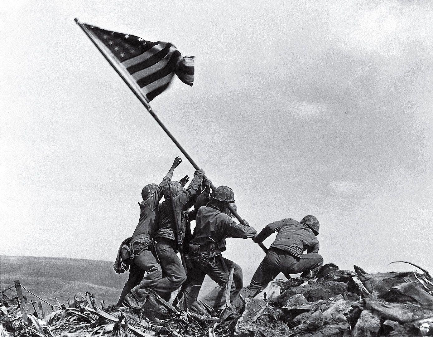 Flag Raising on Iwo Jima Photographs. The Most Influential