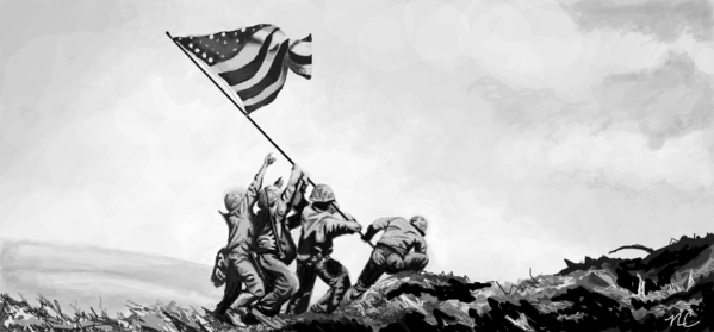 Latest Iwo Jima Flag Raising Wallpaper FULL HD 1080p For PC Desktop