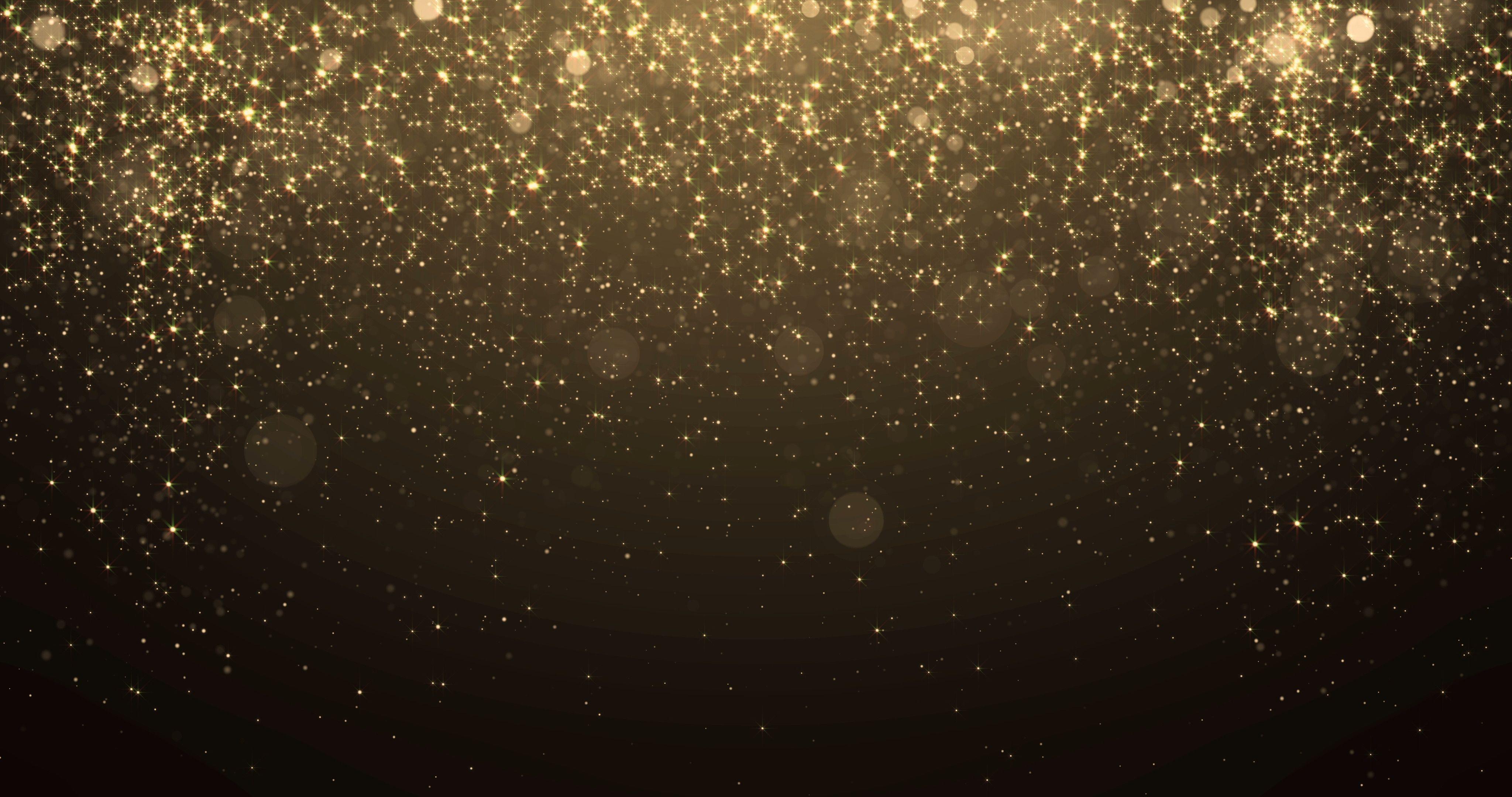 Video: Gold glitter background with sparkle shine light confetti