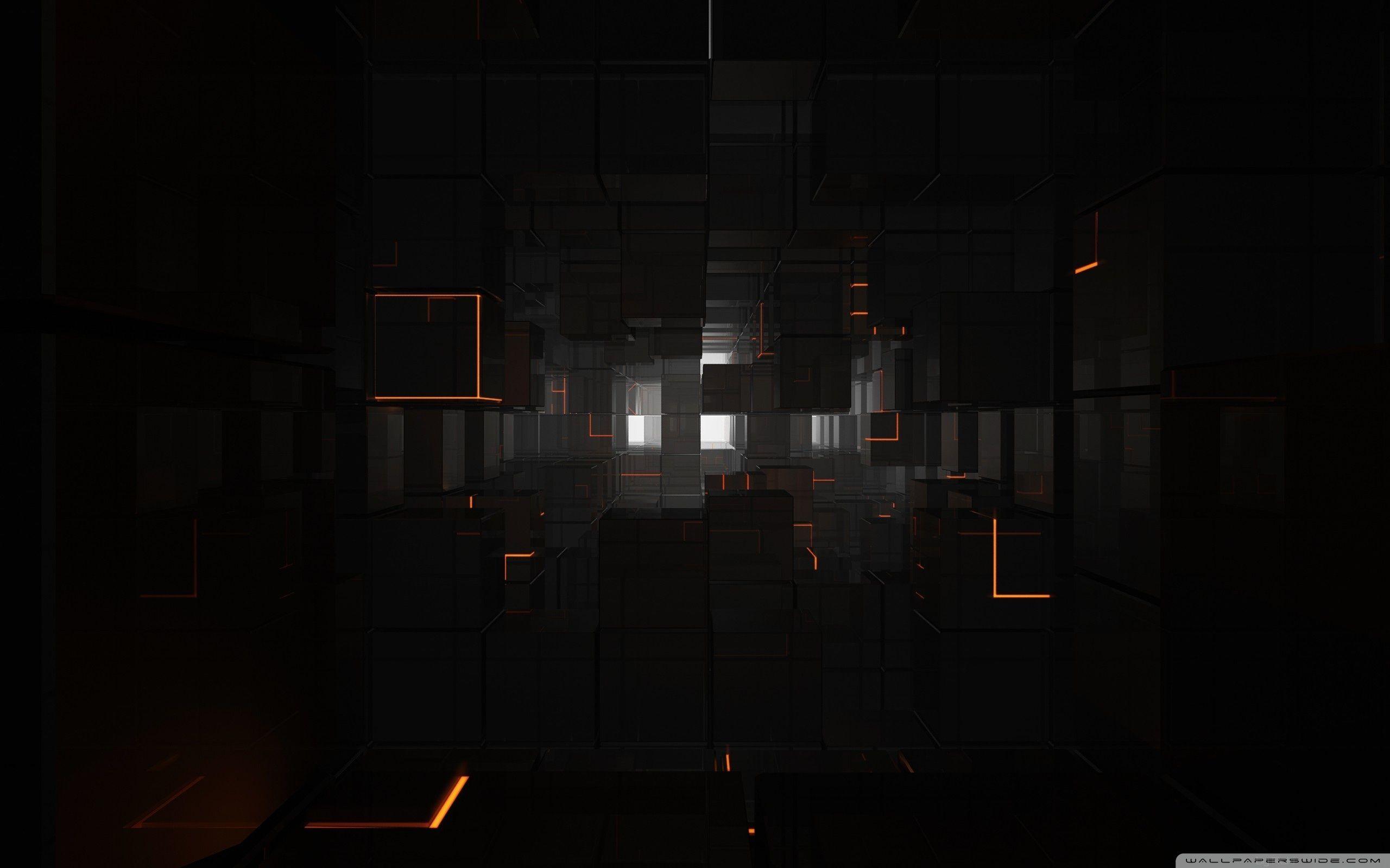 Black Cubes 3D ❤ 4K HD Desktop Wallpaper for • Dual Monitor Desktops