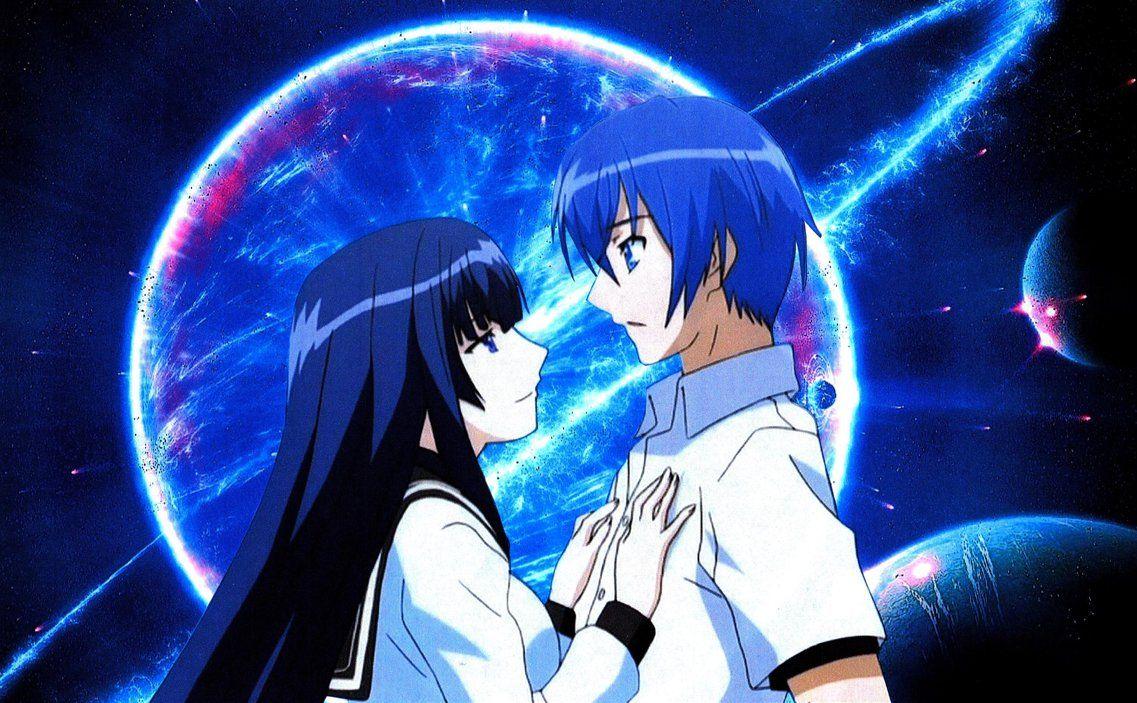 Natsuru and Shizuku Space Wallpaper