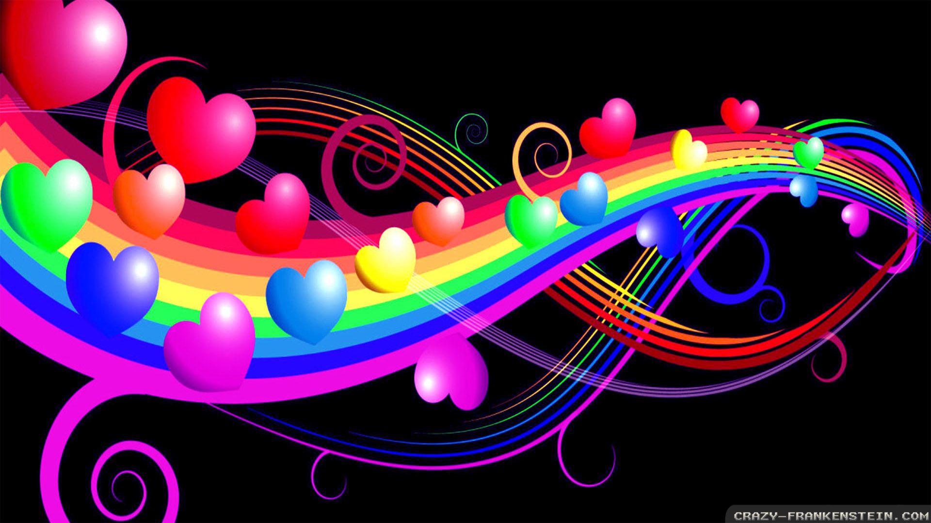 awesome colorful love backgrounds