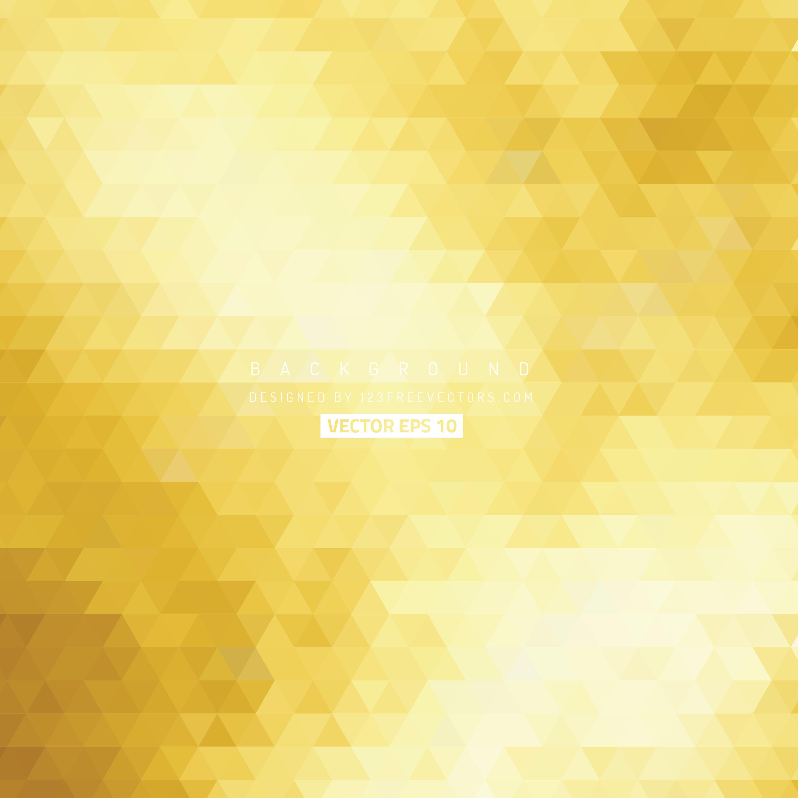Metallic Gold Color Triangle BackgroundFreevectors