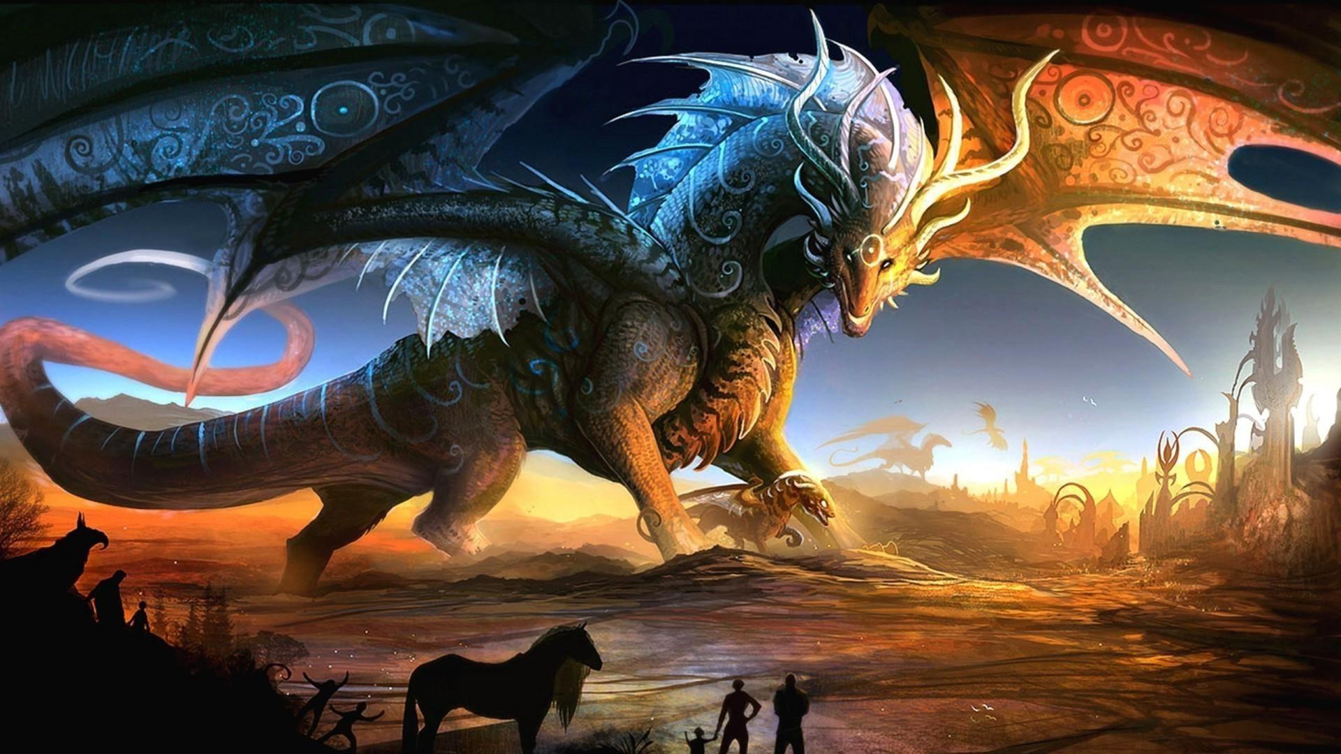 Gigantic Dragon 3D Wallpaper PIC WPC001478