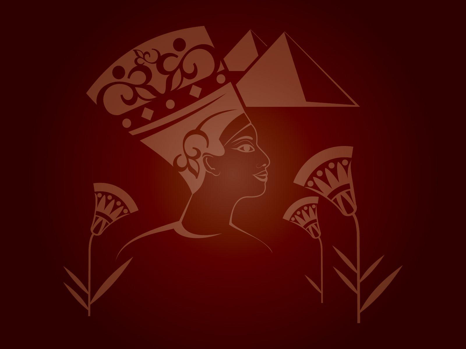 Egyptian Pyramid Symbol Powerpoint , Black, Brown