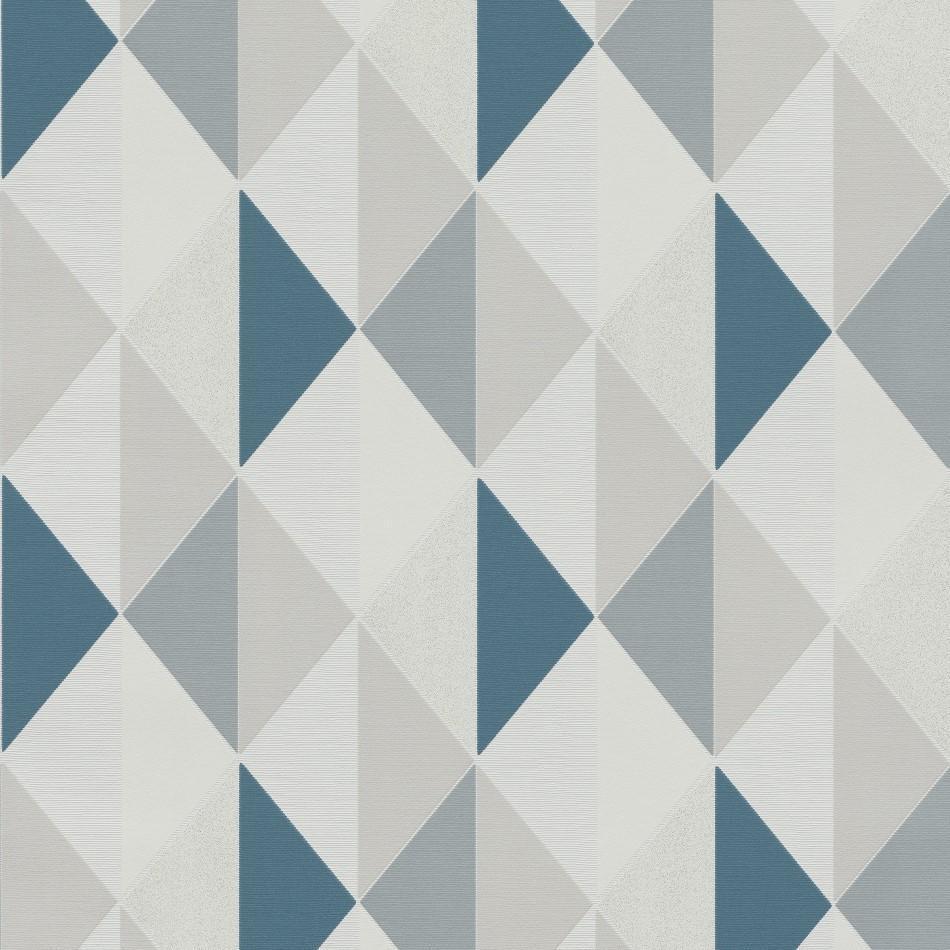 Orion Teal Blue Geometric Wallpaper
