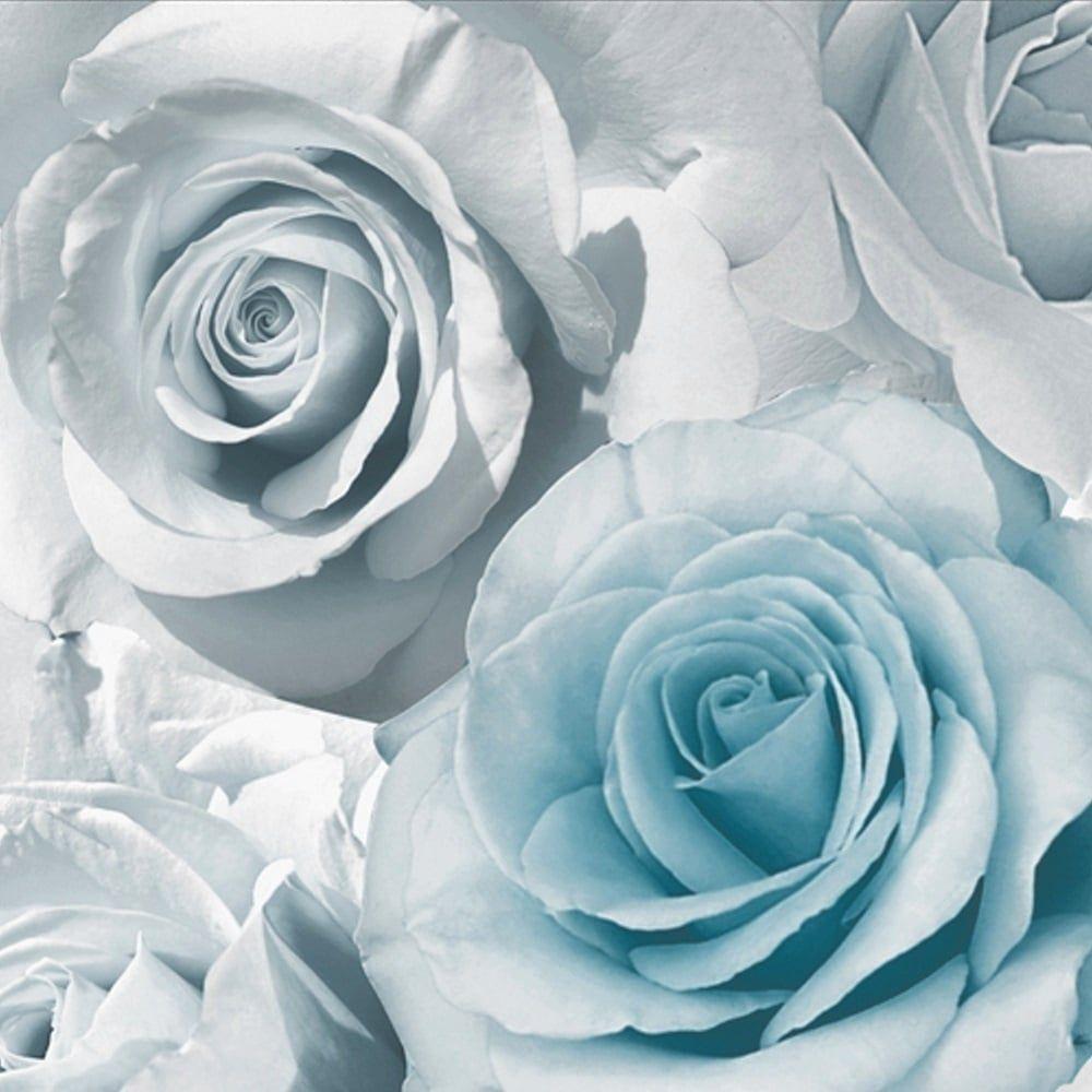 Muriva Rose Madison Wallpaper Blue from I Love