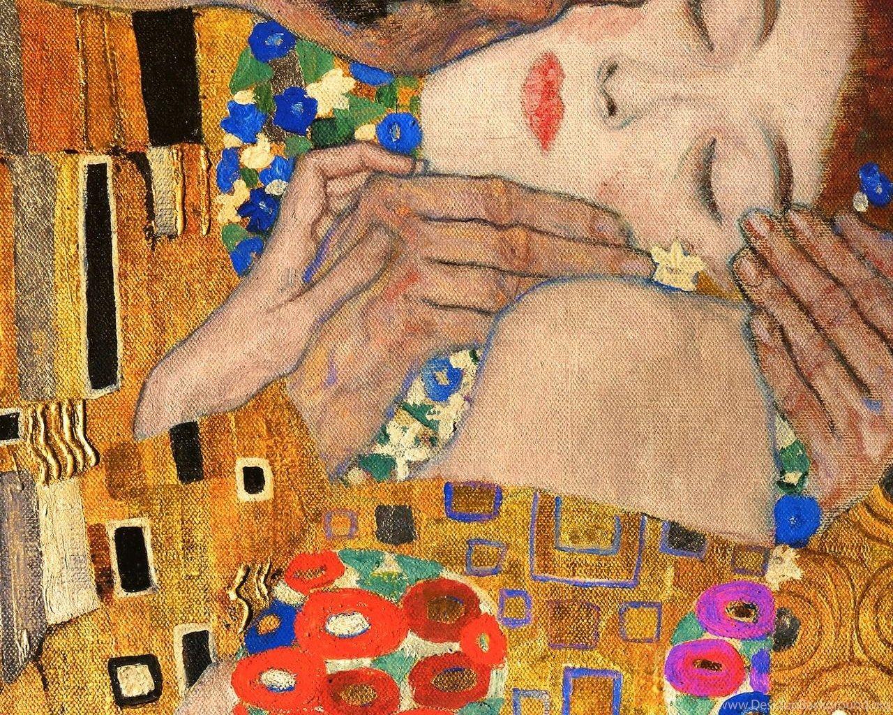 Wallpaper Gustav Klimt The Kiss Desktop Background