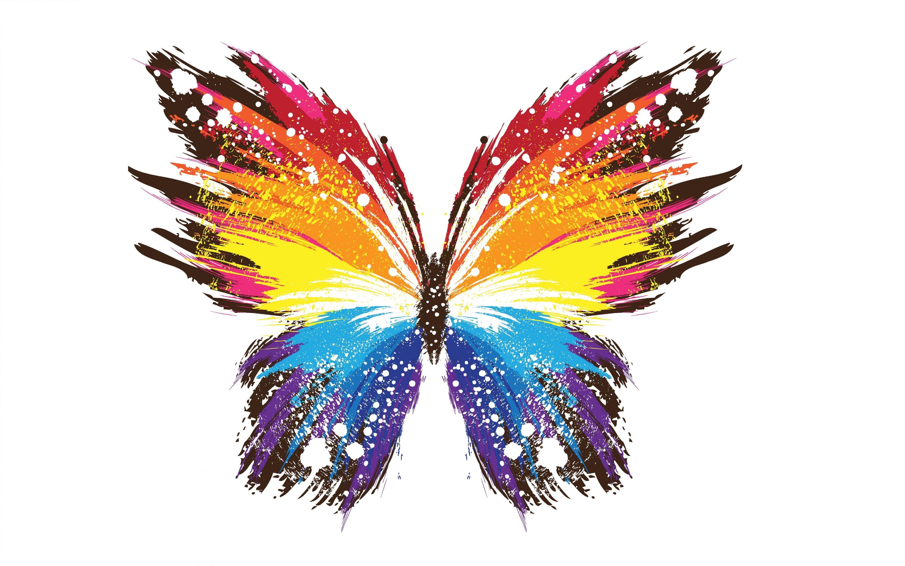 Wallpaper.wiki Butterfly Abstract Colorful Patterns 3840x2400 PIC