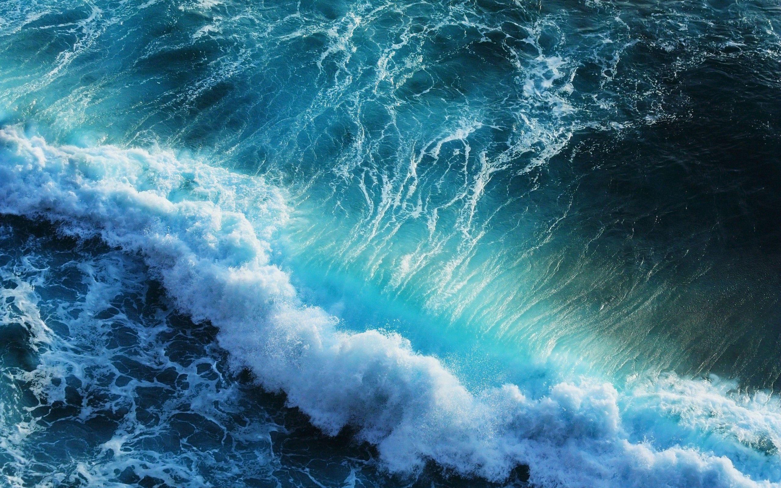 image Of Aesthetic Dark Blue Ocean Wallpaper