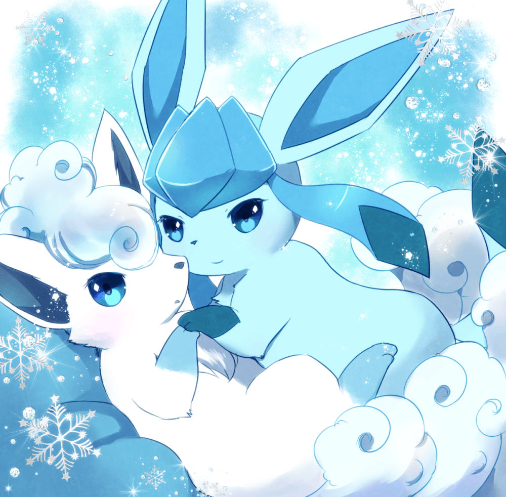 Alolan Vulpix and Glaceon.