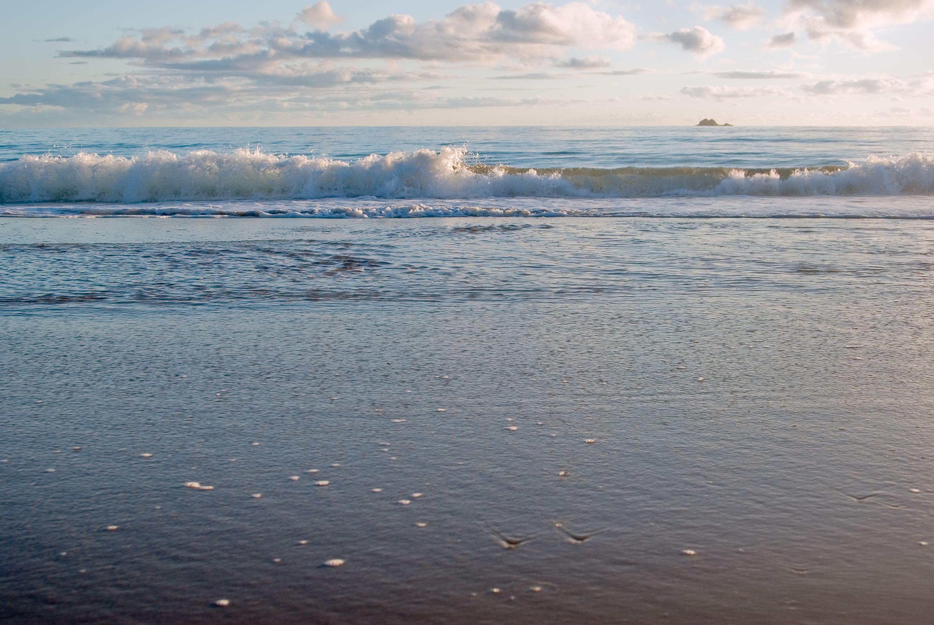 Beach scene background photo. Free