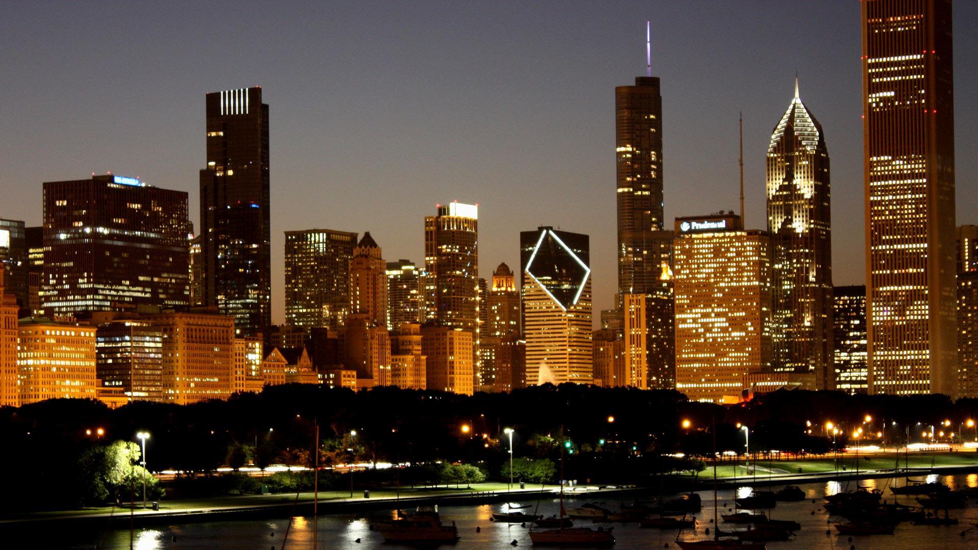 Chicago Skyline Background Wallpaper 1920x1080