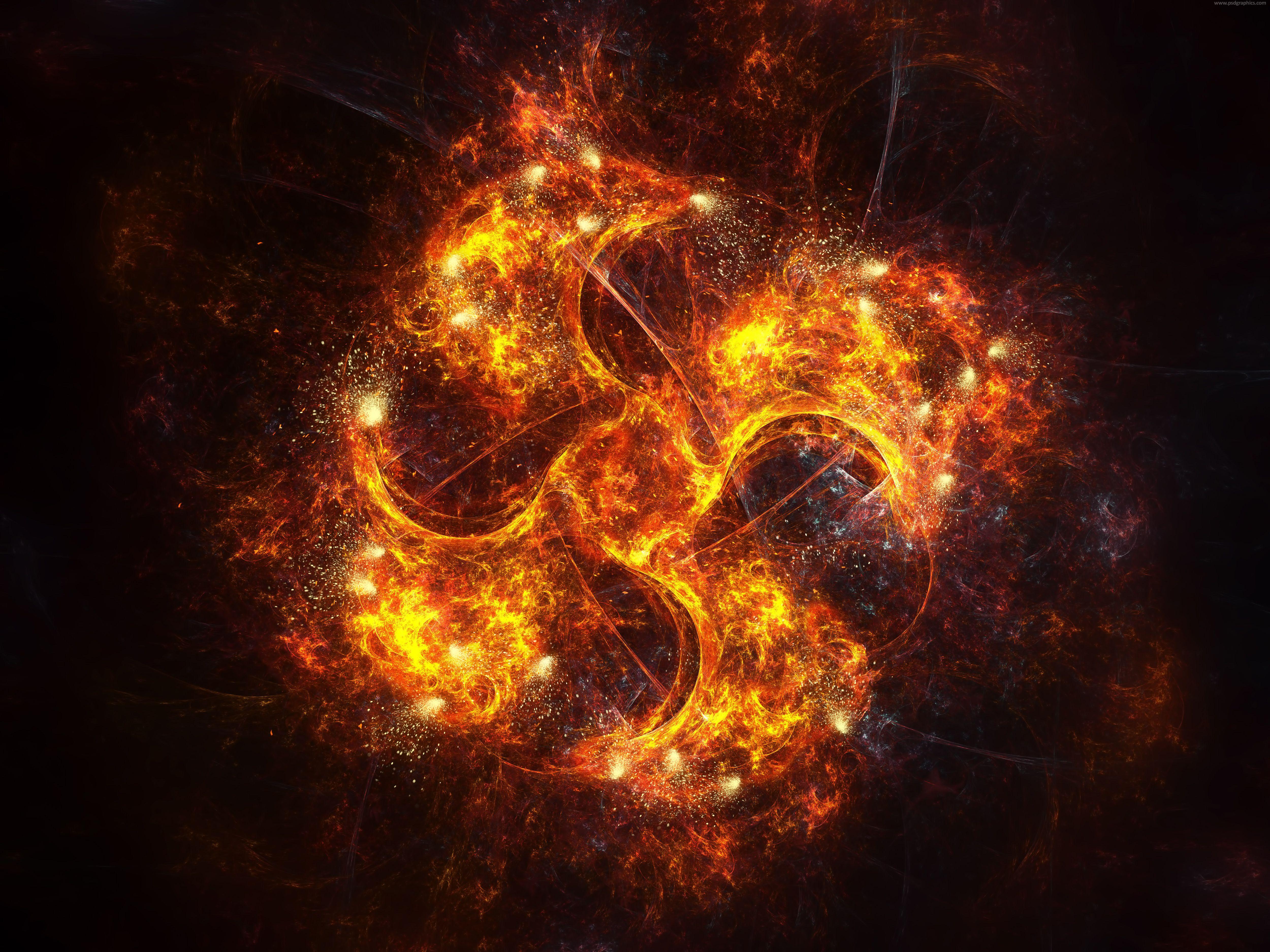 Spinning fan fire background