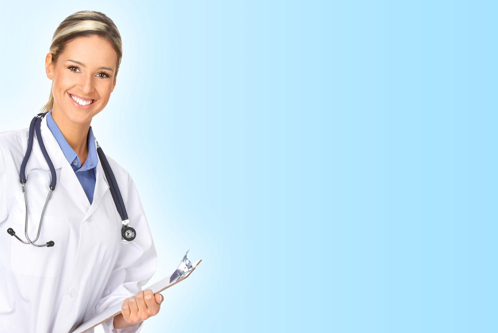 Free Medical Doctor Woman Background For PowerPoint
