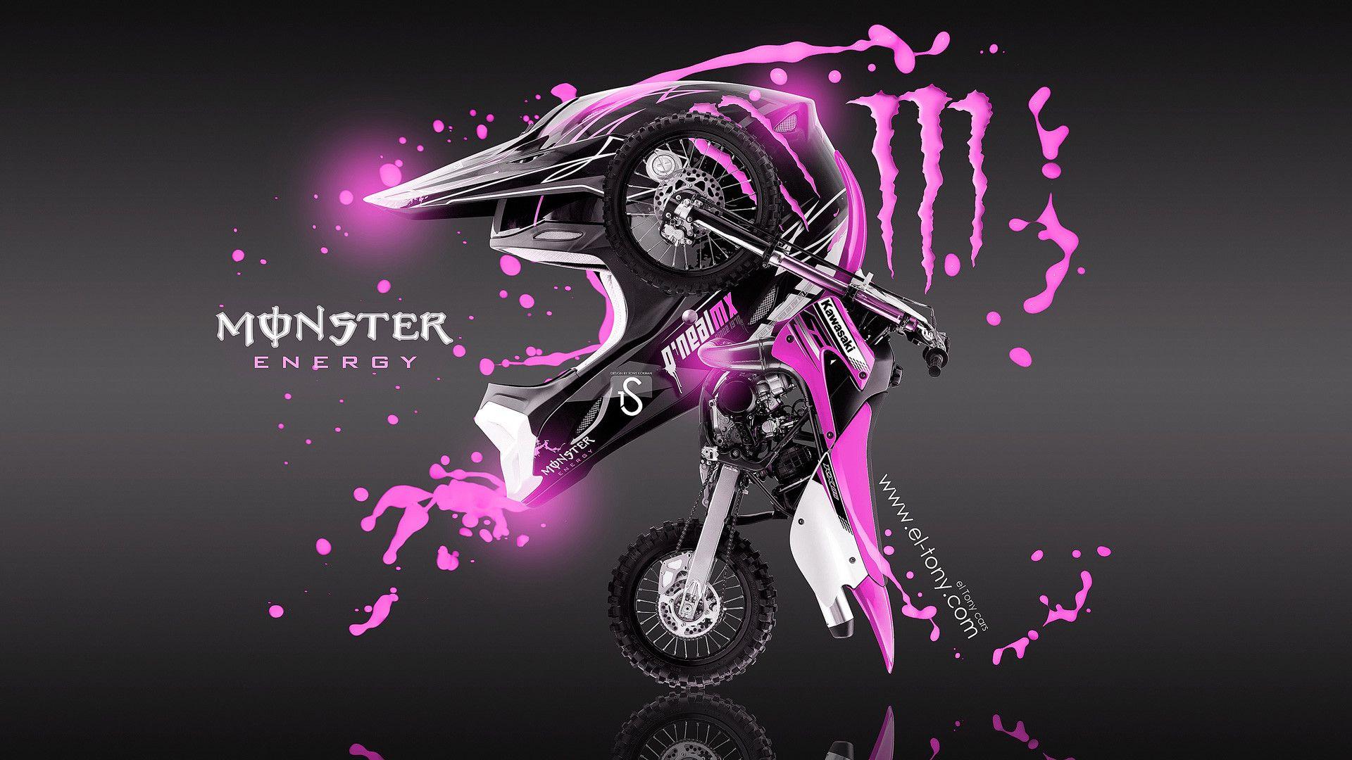 purple monster energy logo wallpaper