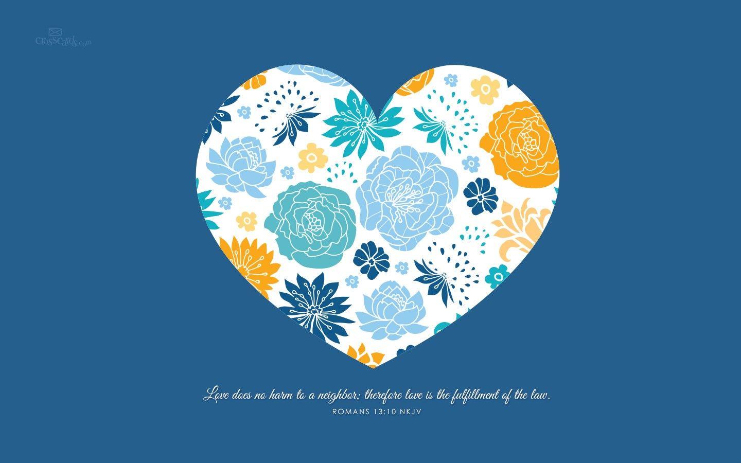 Romans 13:10 NKJV Verses and Scripture Wallpaper for Phone