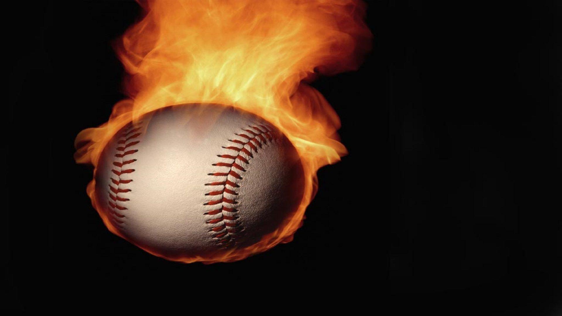 Fire Baseball Background Image Free Hd Wallpaper