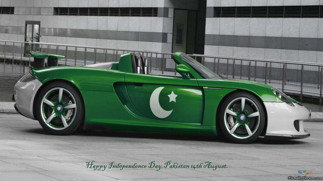 August Independence Day Pakistan Flag Car Wallpaper