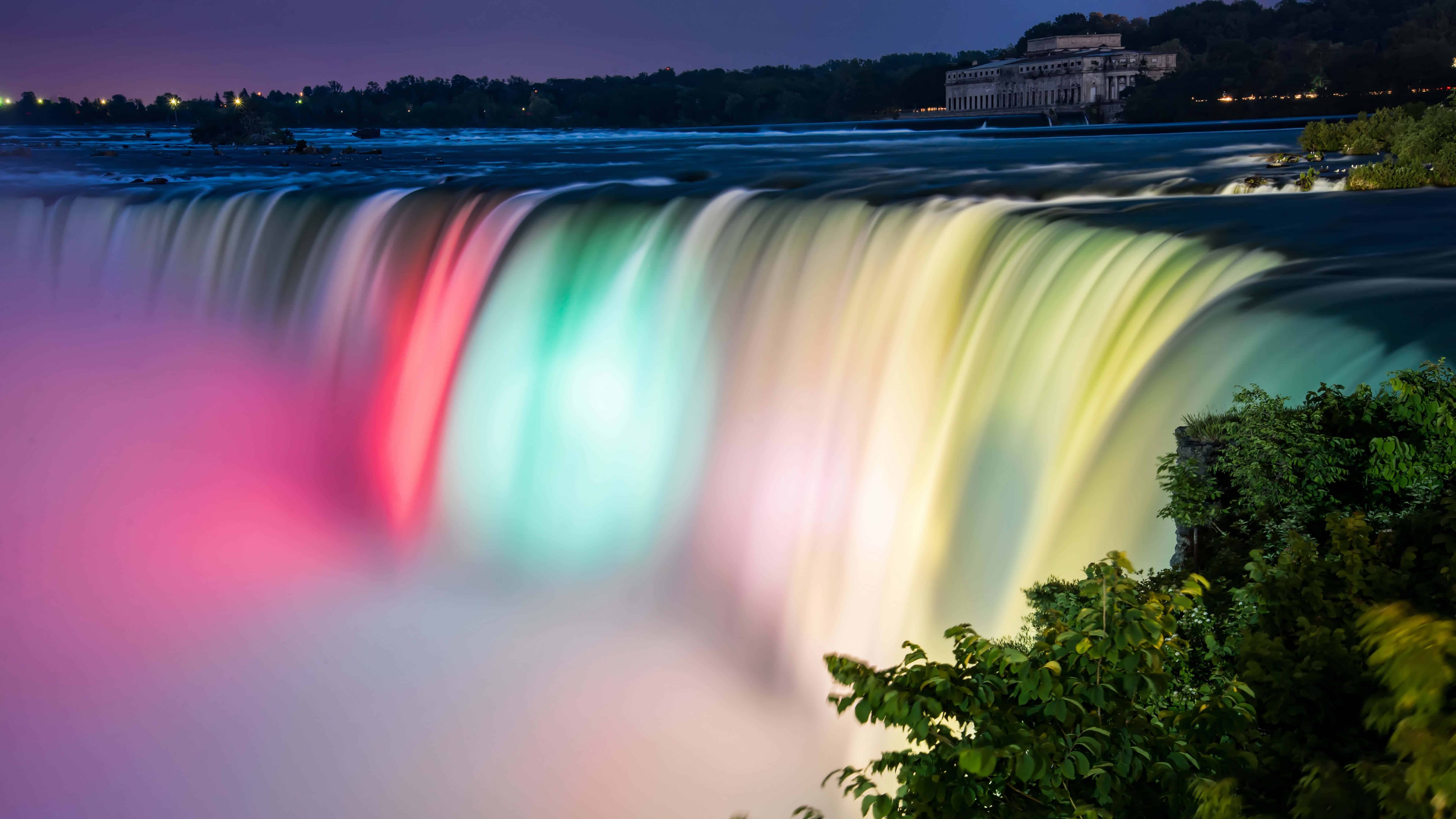 Niagara Falls At Night UHD 8K Wallpaper