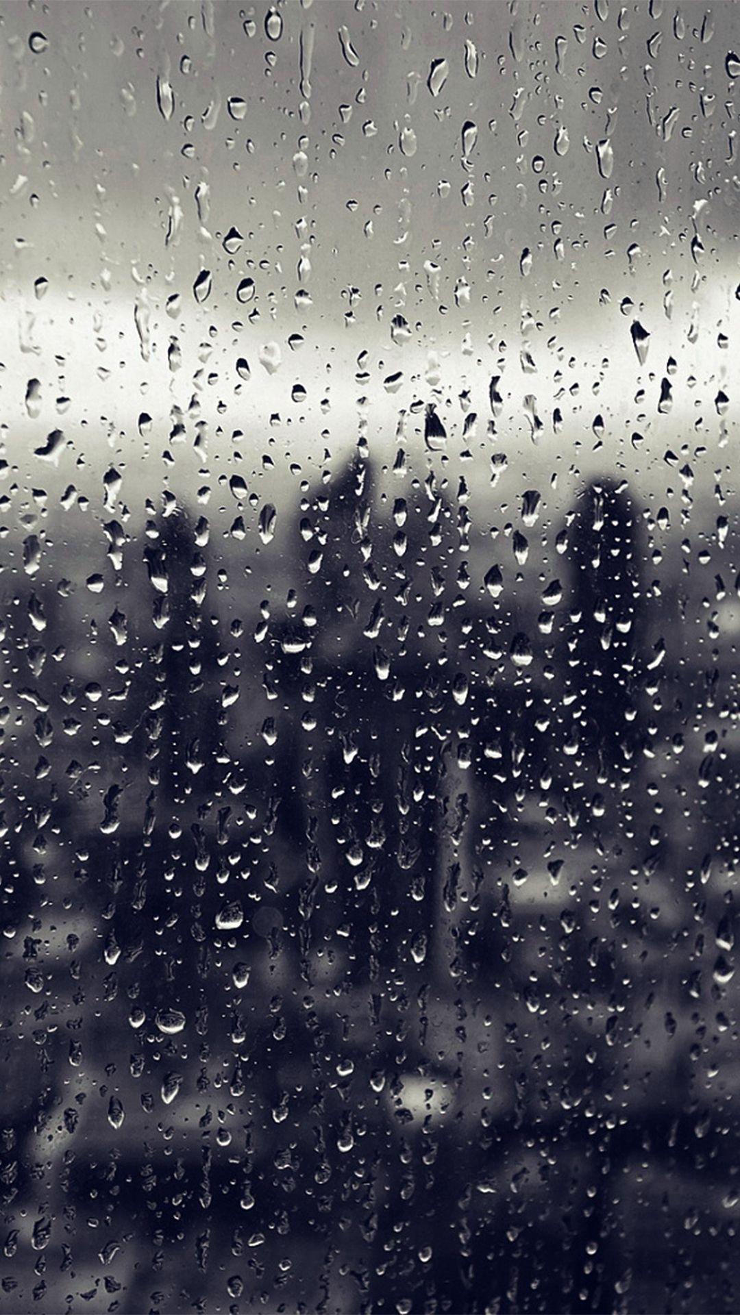 Rain Window Nature Pattern Blue #iPhone #wallpaper. Rain