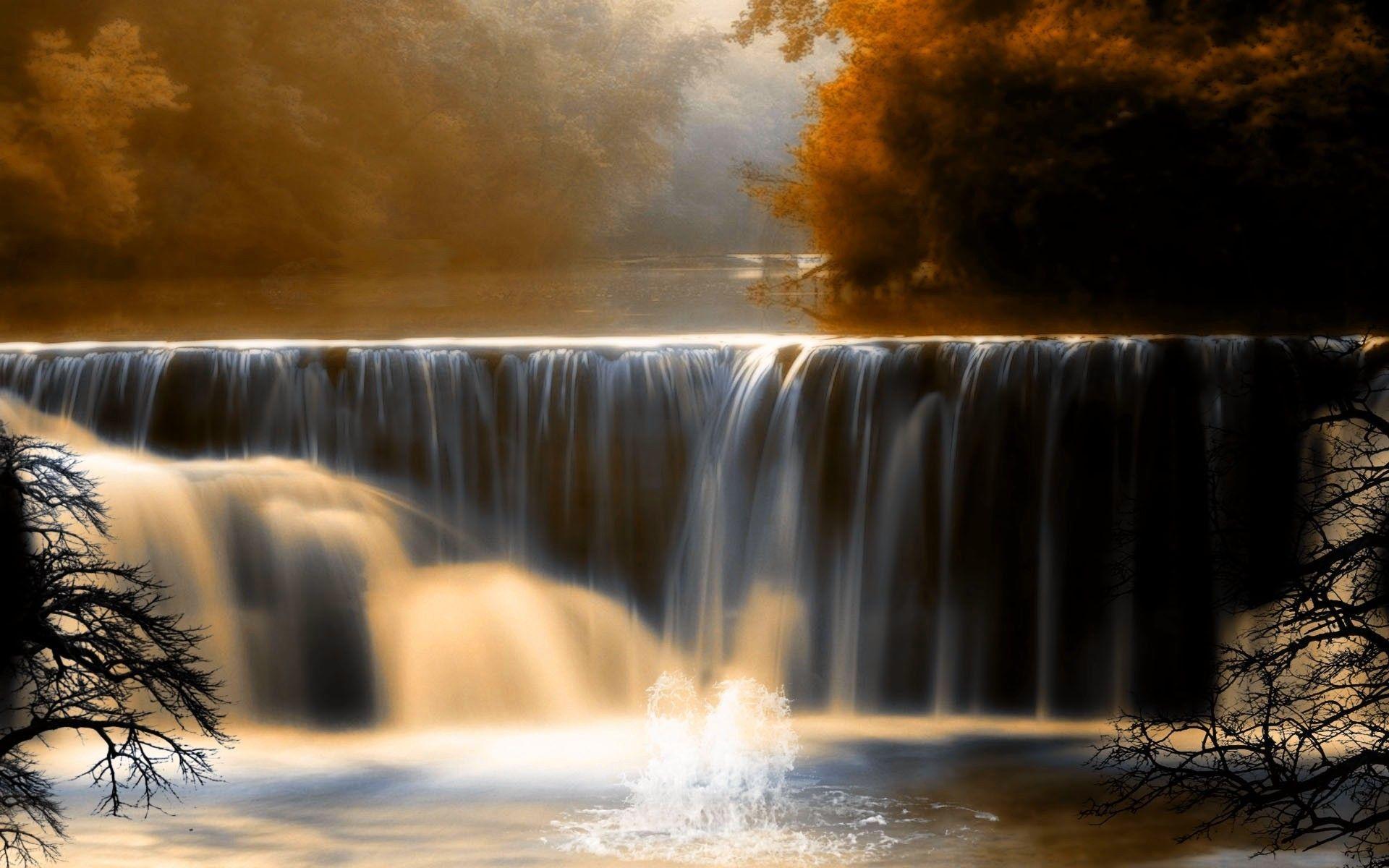 Waterfall Landscape Background