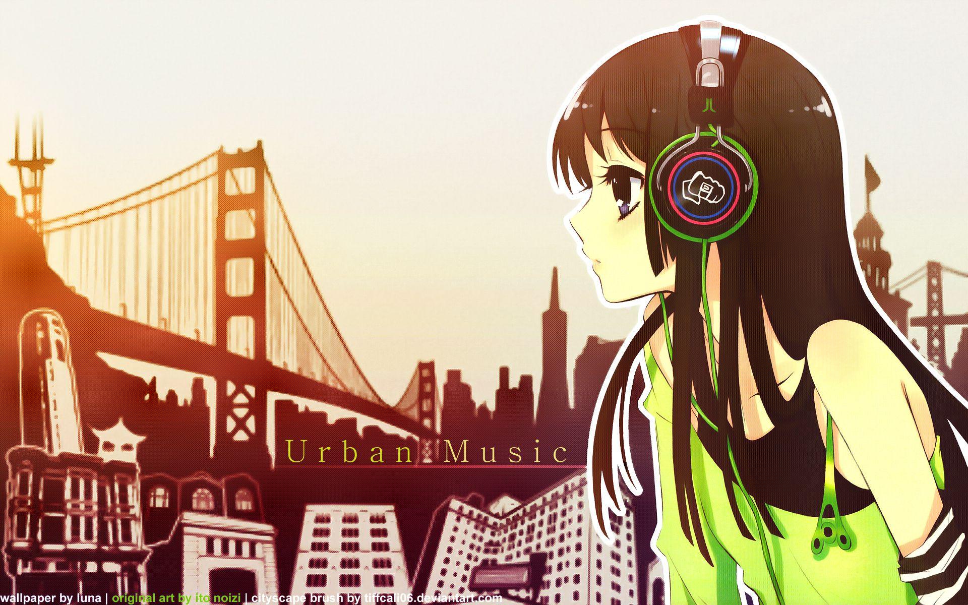(1920×1080). Anime [headphones]. Headphones