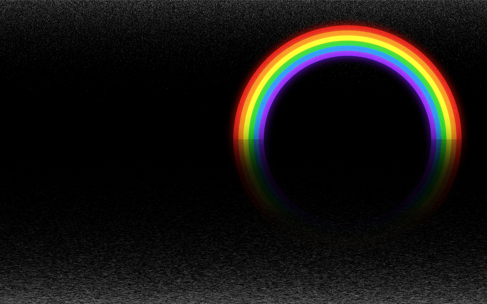 Black Neon Rainbow Wallpaper