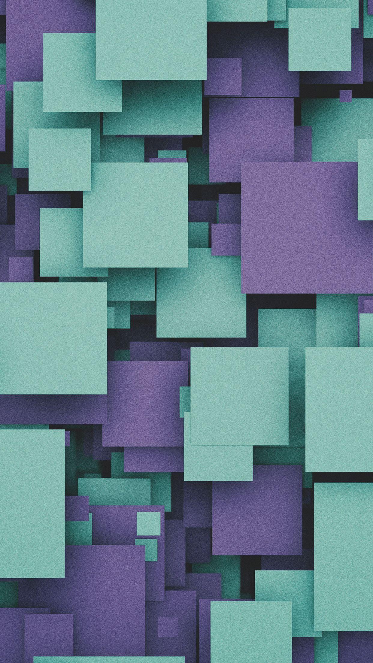 Squares Purple Blue 3D Android Wallpaper free download