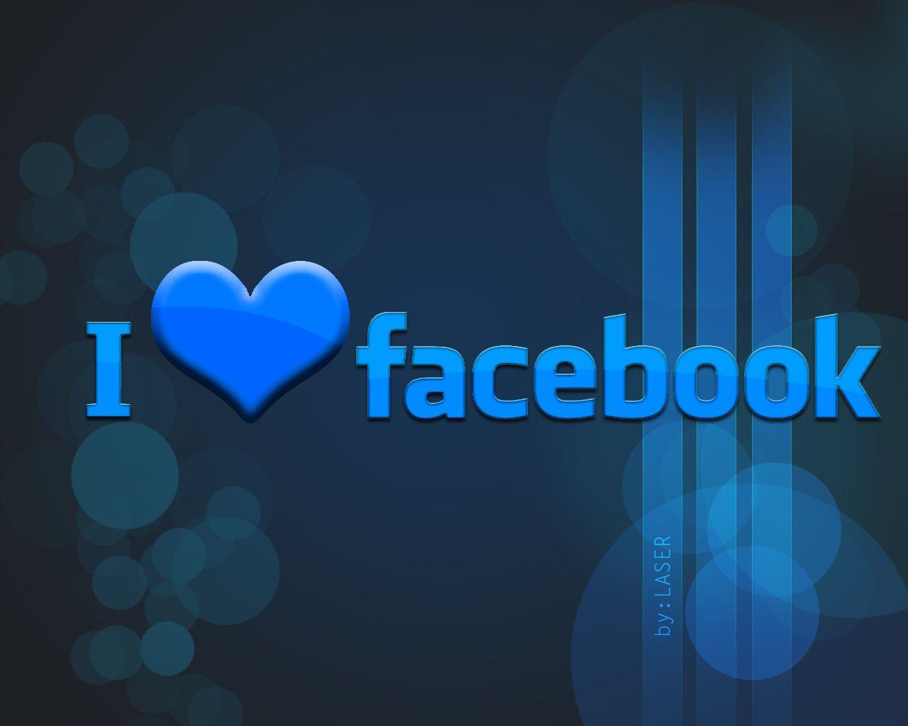 Blue I Love Facebook HD wallpaper. vector and designs. Wallpaper
