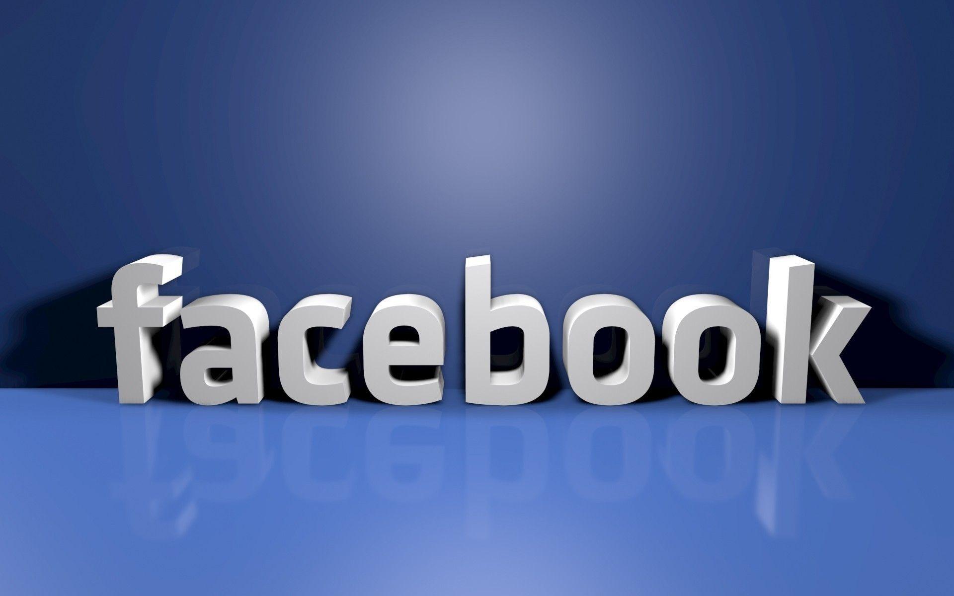 Facebook Logo 3D wallpaperd and abstract