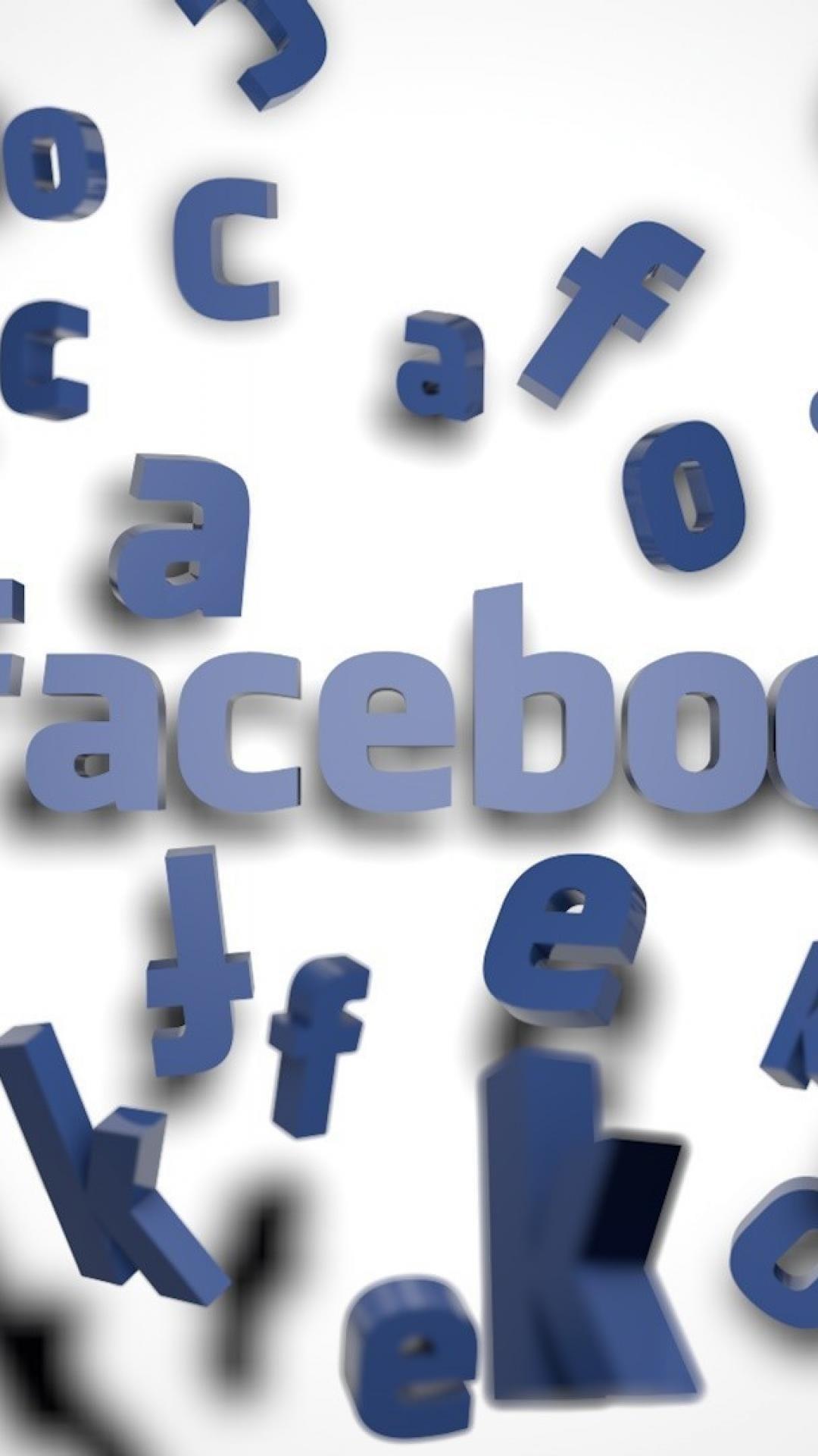 3D view facebook logos social network wallpaper