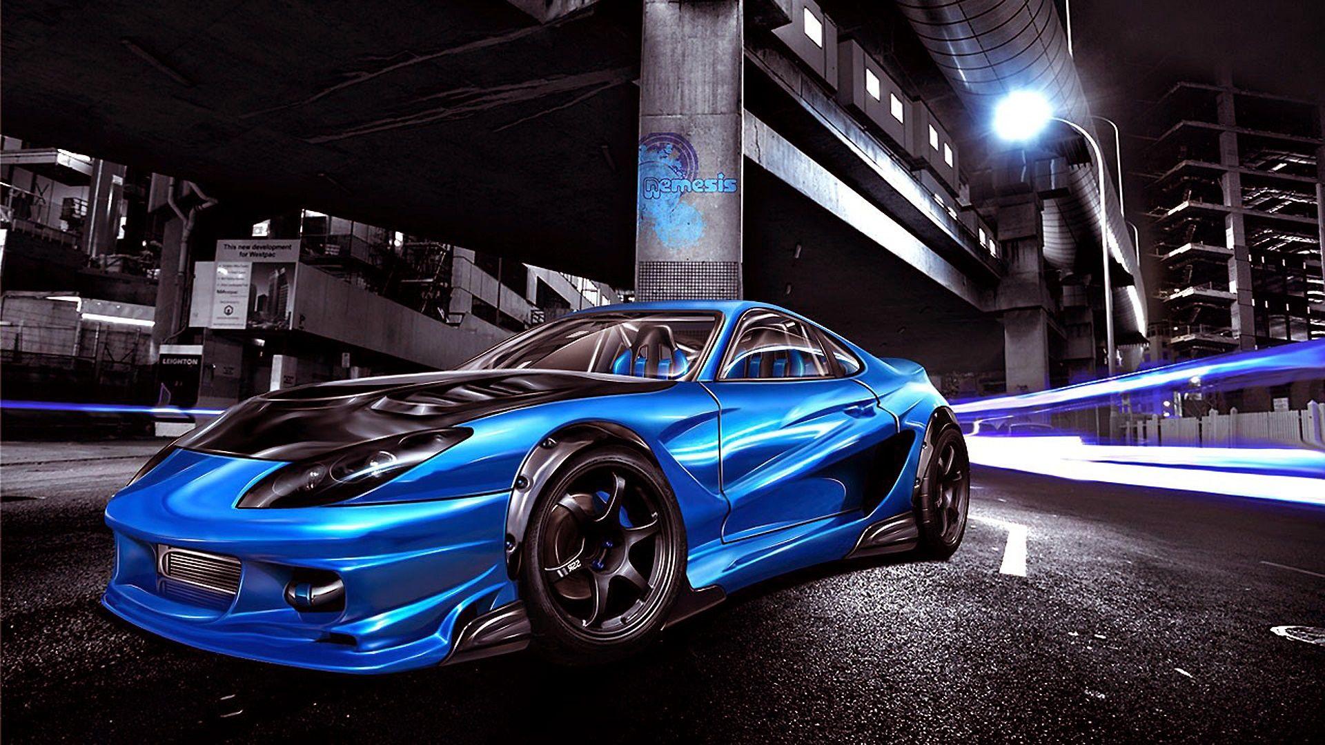 Blue Toyota Supra Wallpaper. Wallpaper Studio 10