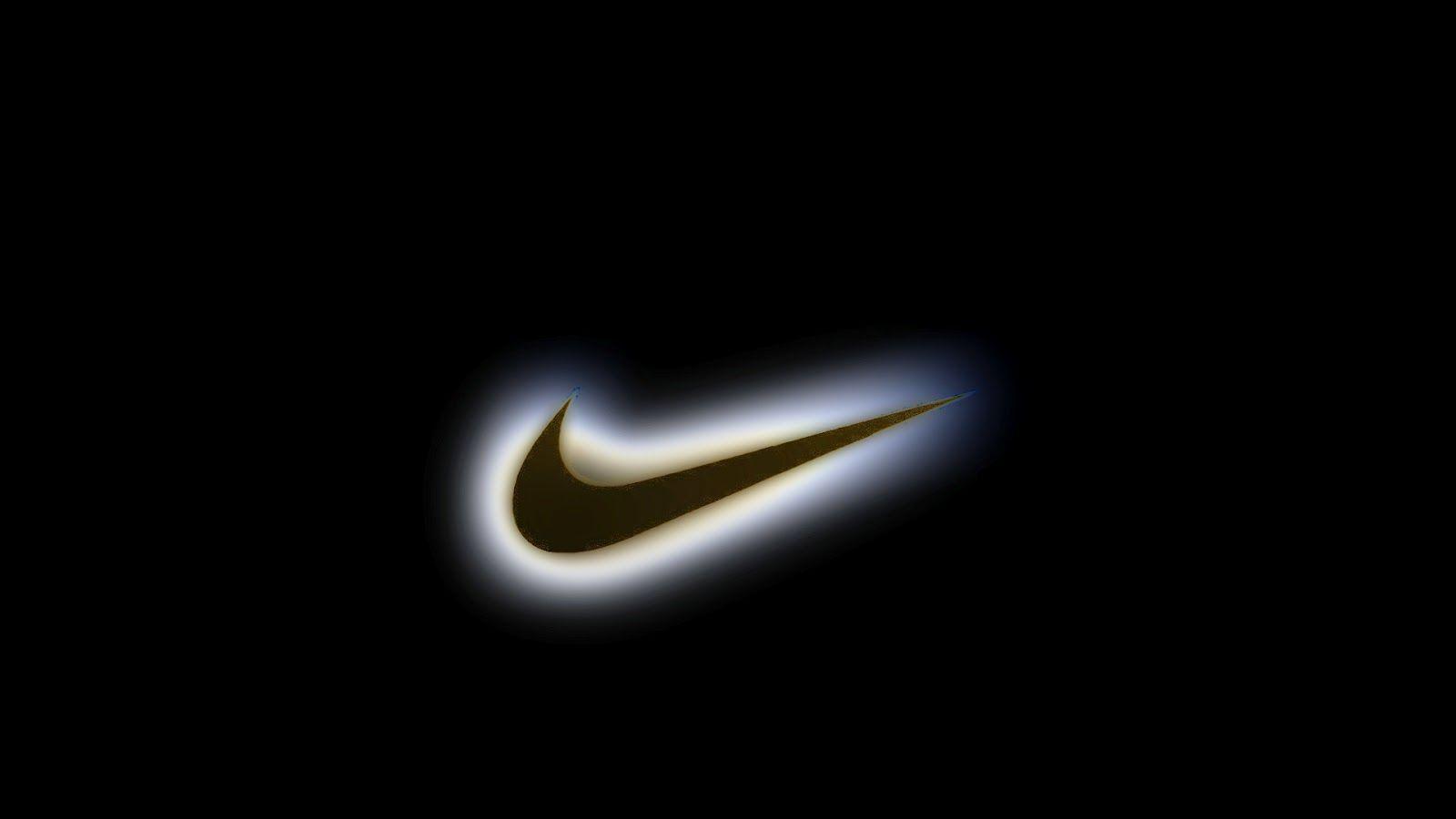 Logos, Nike, Famous Sports Brand, Dark, Light In Black wallpaper
