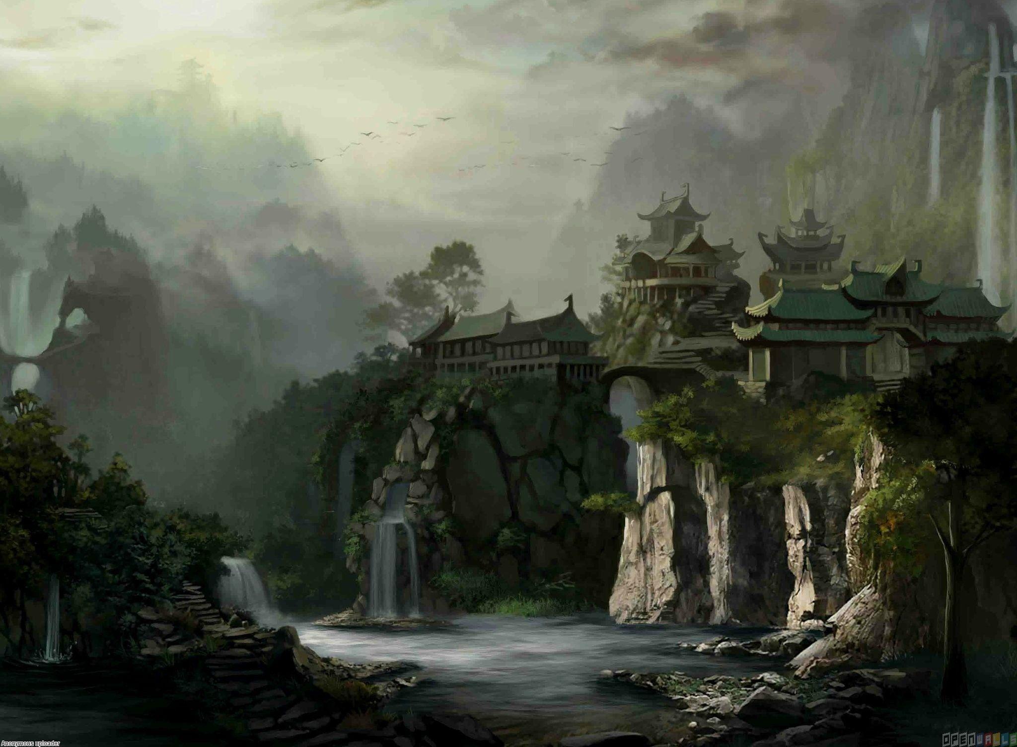 japanese castle. Japan fantasy castle wallpaper Walls