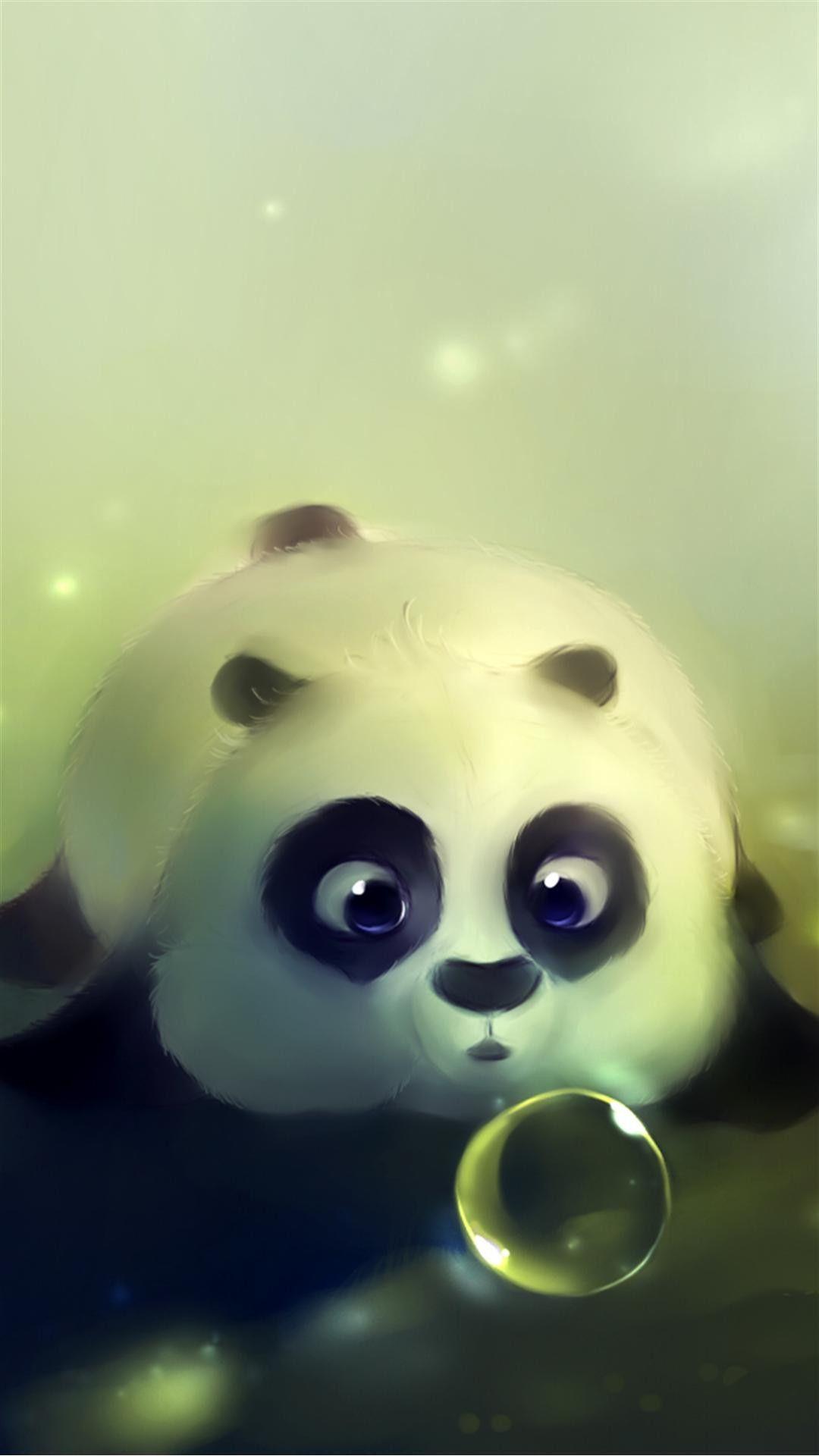 Cute Panda Bubble Android Wallpaper free download
