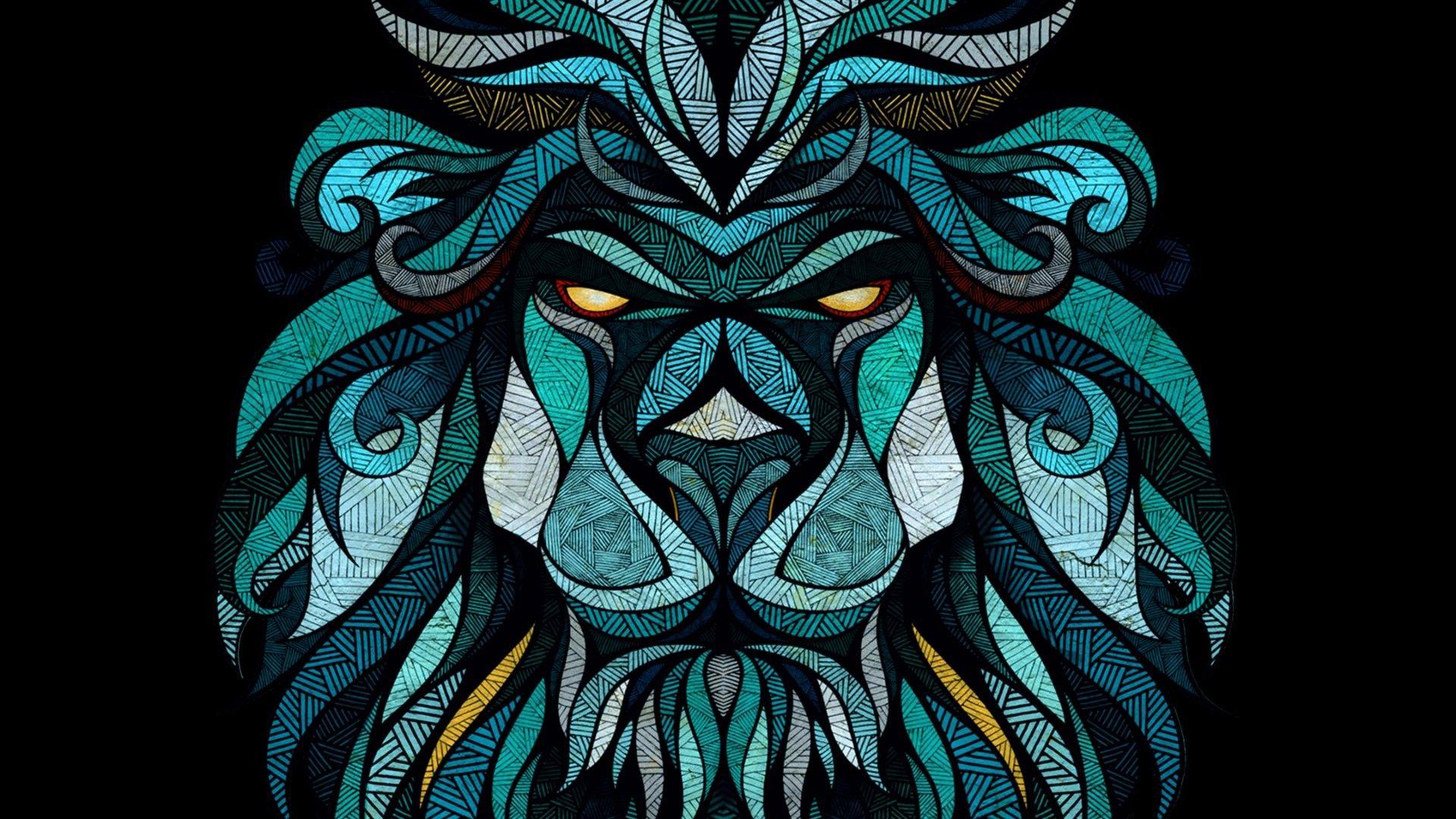 Abstract Lion Head Wallpaper. Wallpaper Studio 10