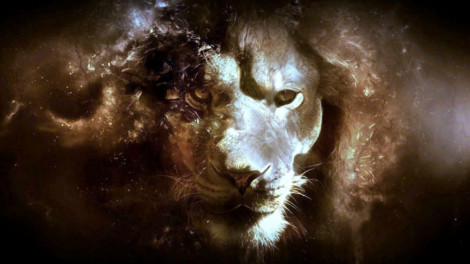 abstract wallpaper lion