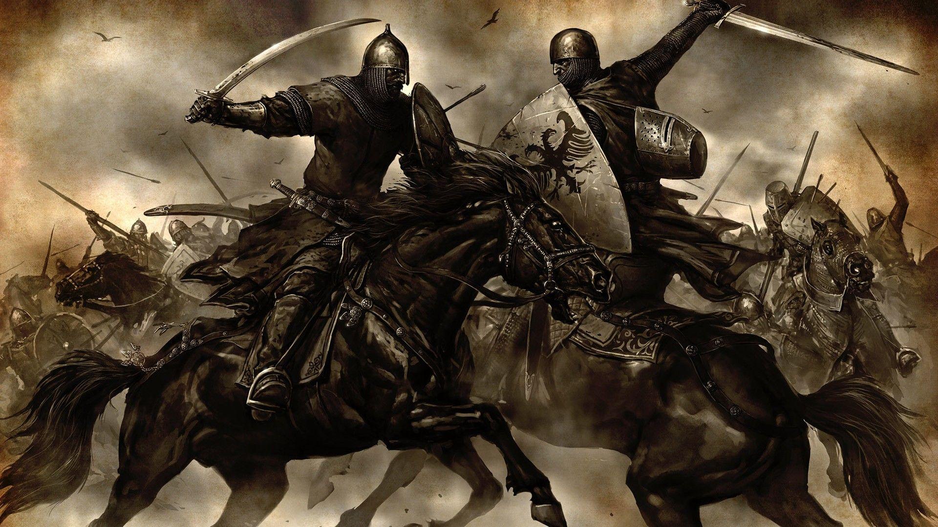 war, battle, artwork, drawings, medieval, horsemen, Mount wallpaper