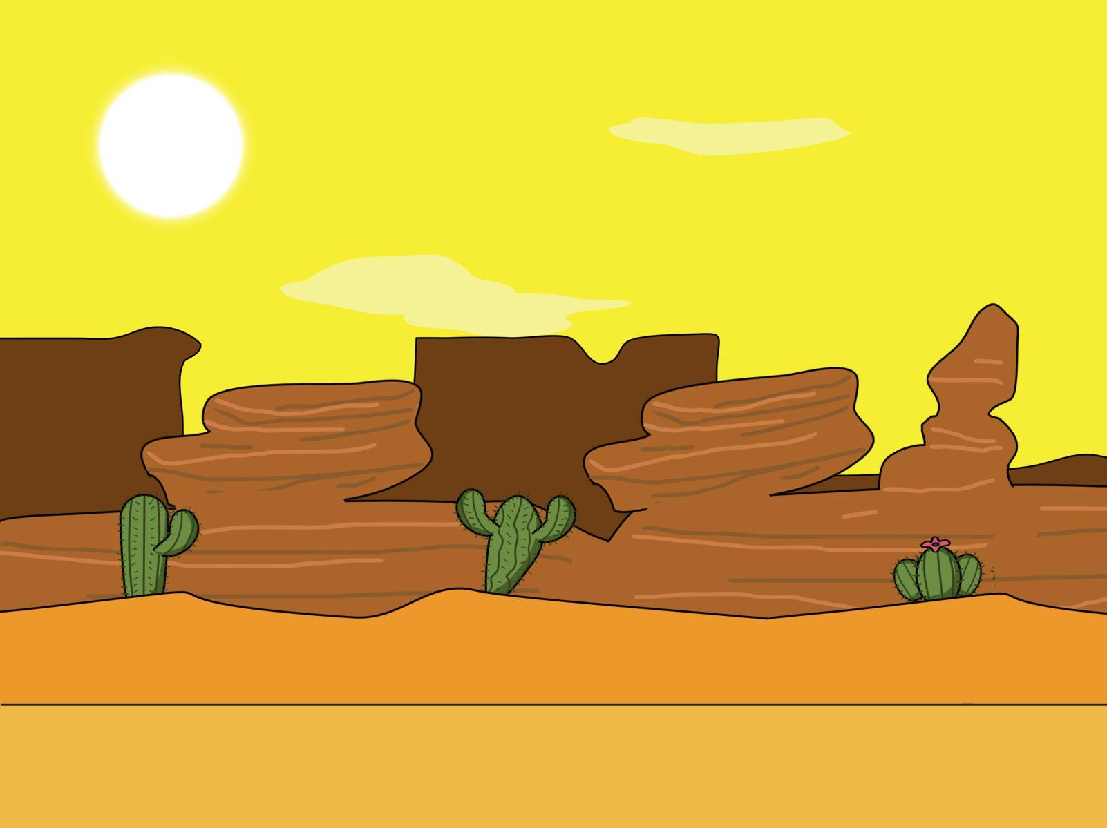 Cartoon Desert Background