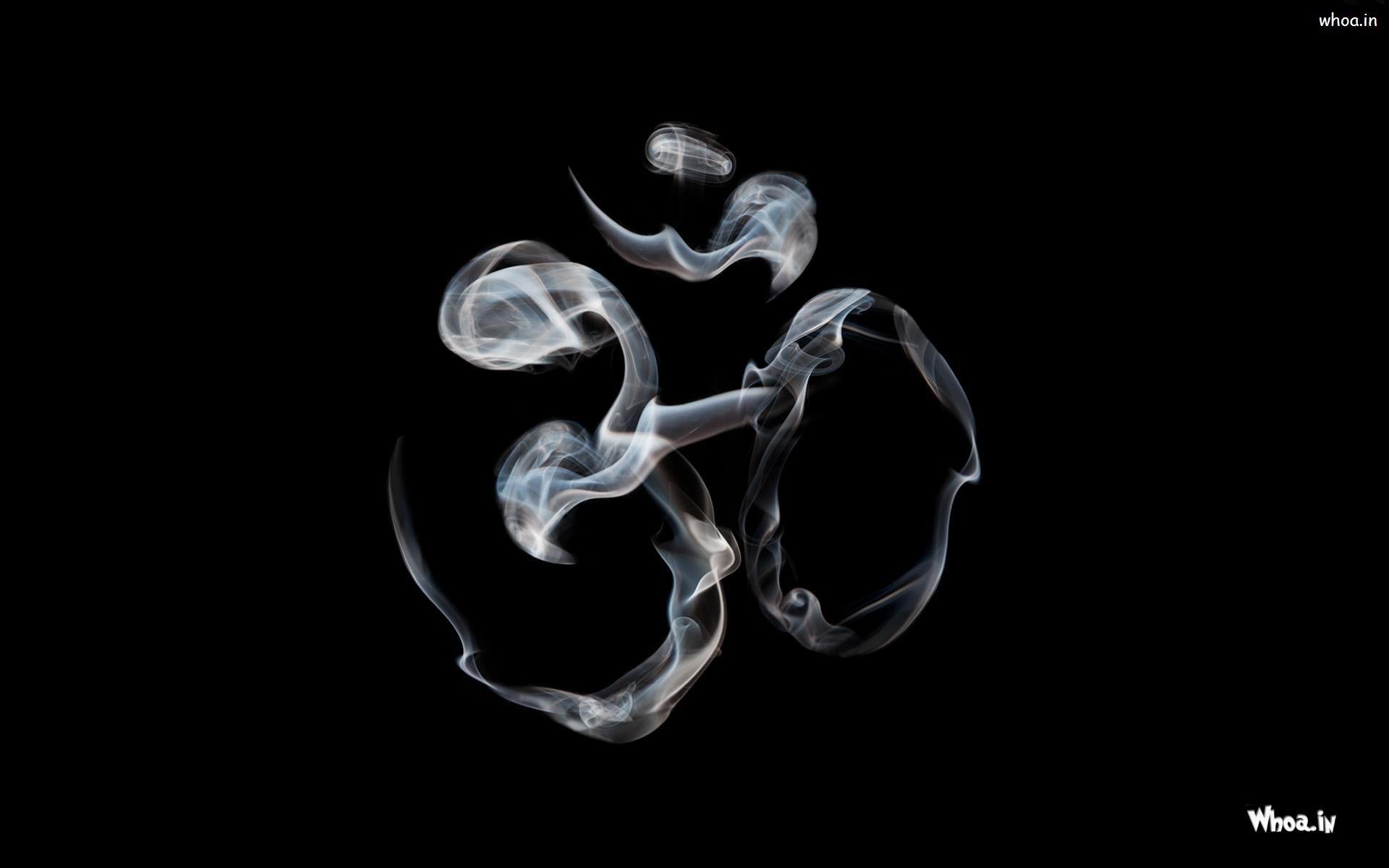OM Creative By Smoke With Dark Background HD Wallpaper