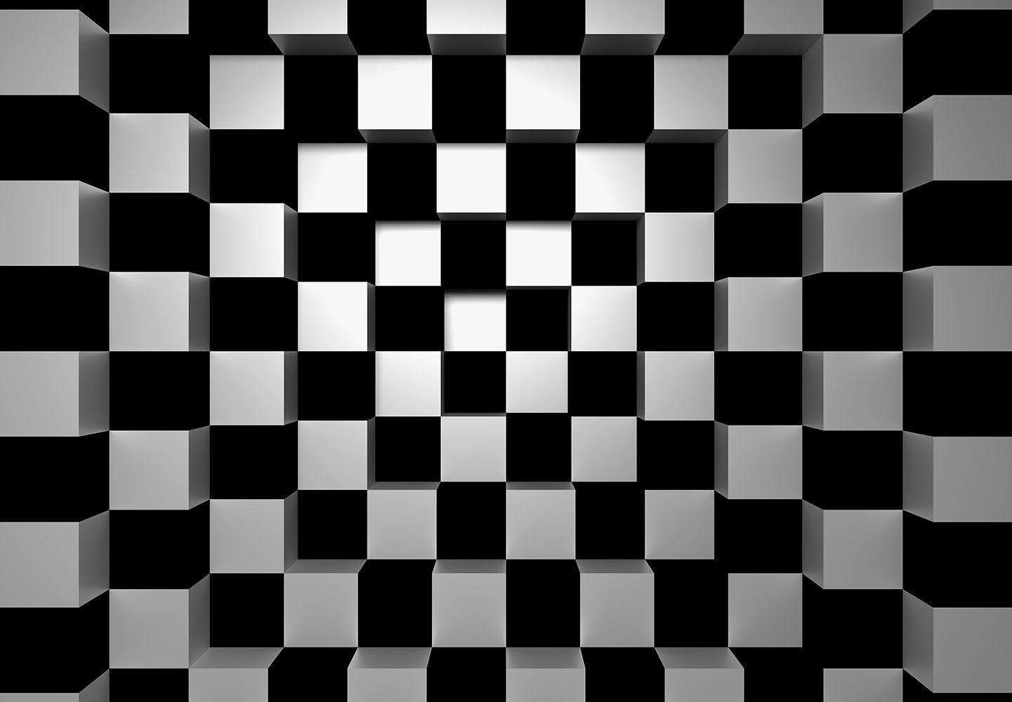 Wizard Genius Wallpaper Wall Mural 00968 Black & White Squares Large