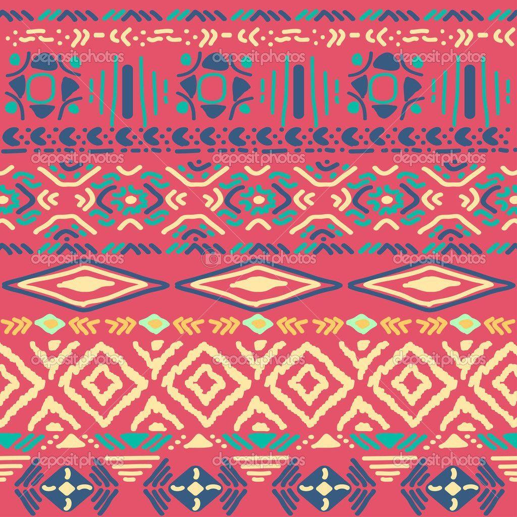 Native American Patterns Background Seamless pattern in aztec