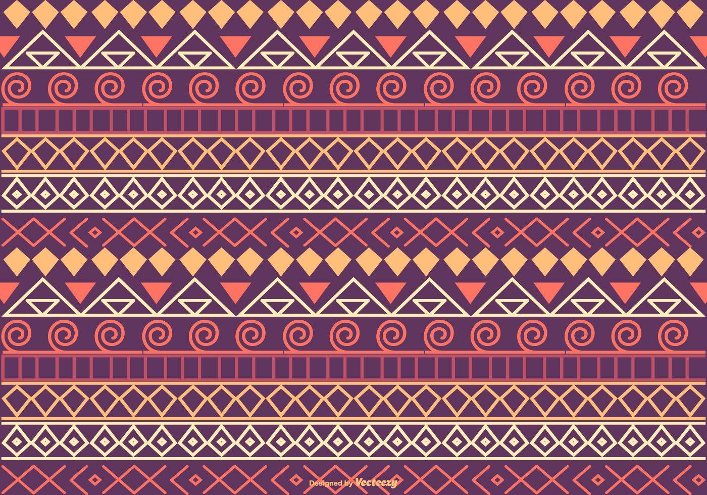 Colorful Boho Style Pattern Background Free Vector Art