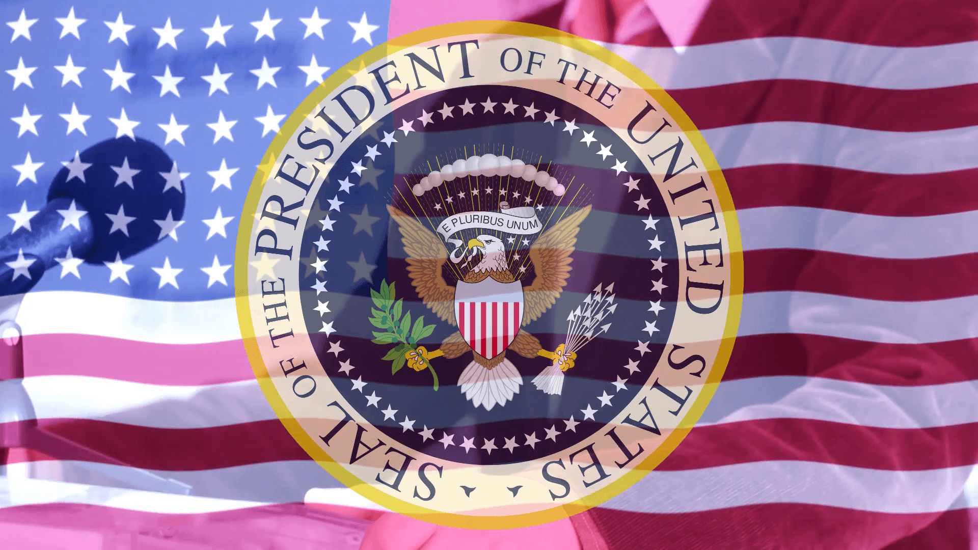 Seal of the President of USA, campaign election Stock Video Footage