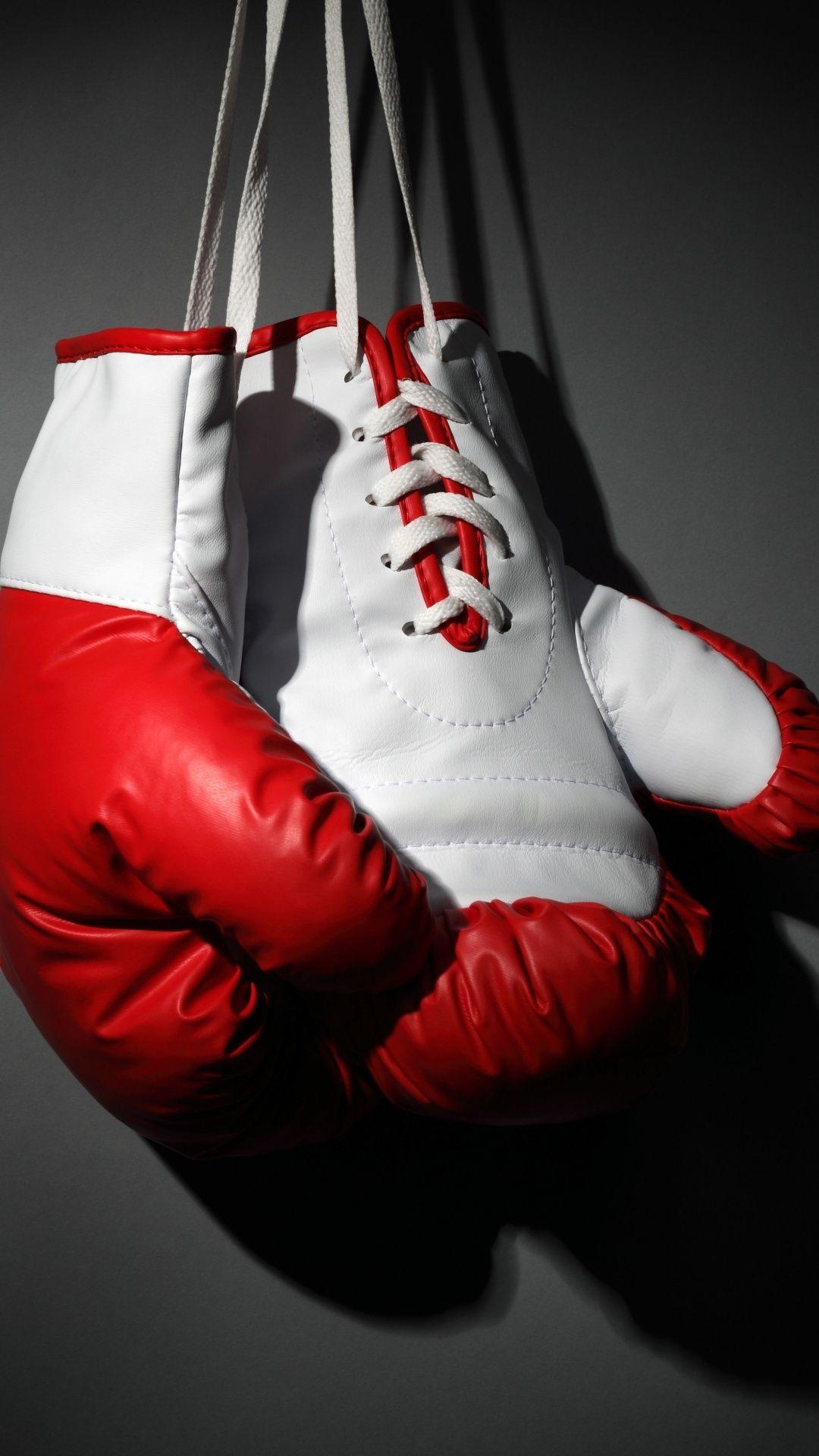 Red And White Boxing Gloves Wallpaper